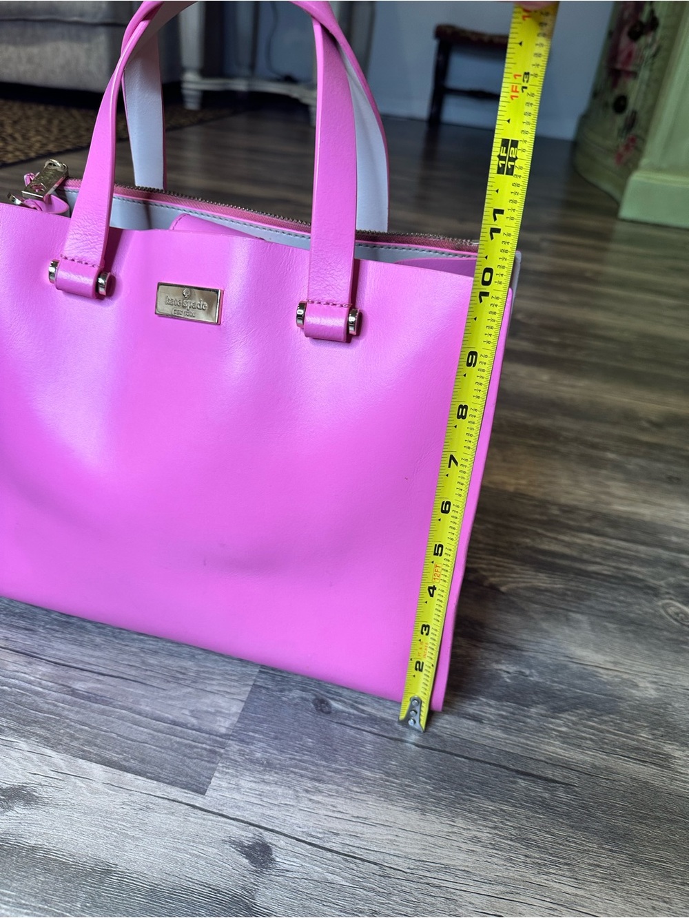Kate Spade Arbor Hill Kyra Pink Leather Tote Satchel Handbag Purse - Picture 8 of 8